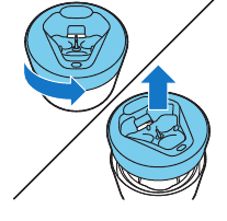 Gire y retire la parte superior de la Quick Clean Pod.