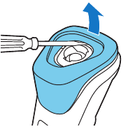 Introduzca un destornillador de cabeza plana bajo el borde del panel y haga palanca para extraerlo.