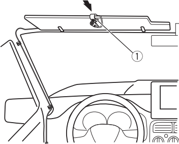 Pioneer - DEH-X6800BT - Asenna mikrofonipidike aurinkosuojaan Asenna mikrofonipidike aurinkosuojaan