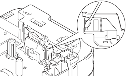 Brother - P-touch P300BT - Czyszczenie głowicy drukującej Czyszczenie głowicy drukującej