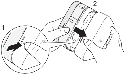 Brother - P-touch P300BT - Instalowanie baterii lub podłączanie zasilacza sieciowego - Krok 1 Instalowanie baterii lub podłączanie zasilacza sieciowego - Krok 1