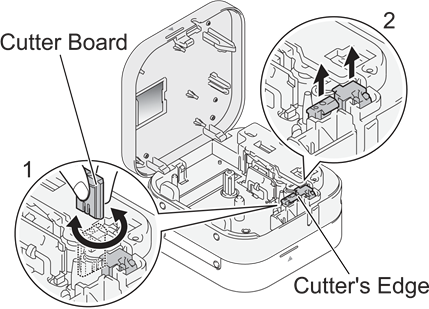 Brother - P-touch P300BT - Wymiana modułu tnącego Wymiana modułu tnącego
