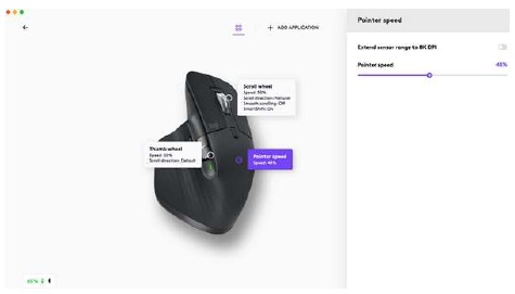Logitech - MX Master 3S - Configuration du capteur Darkfield 8000 DPI Configuration du capteur Darkfield 8000 DPI
