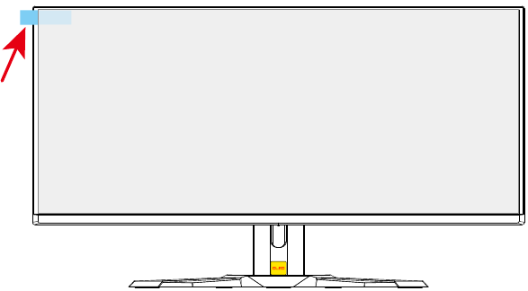 Gigabyte - MO34WQC - Χρήση της γλωττίδας ξεκολλήματος - Βήμα 1 Χρήση της γλωττίδας ξεκολλήματος - Βήμα 1