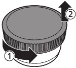 Gire la tapa para quitarla del cartucho del Quick Clean Pod