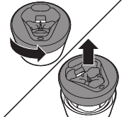 Gire y retire la parte superior del Quick Clean Pod