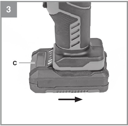 EINHELL - CE-CC 18 Li - Charging the lithium-ion battery pack - Step 1 Karikimi i paketës së baterisë litium-jon - Hapi 1