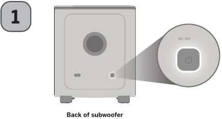 Vizio - M serija - Žemų dažnių garsiakalbio prijungimas - 1 žingsnis Žemų dažnių garsiakalbio prijungimas - 1 žingsnis