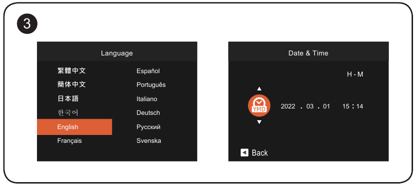 KODAK - PIXPRO FZ55 - Vendosja e gjuhës/datës/orës Vendosja e gjuhës/datës/orës