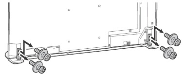 Sony - BRAVIA A95K Series - Odpojení stolního stojanu od televizoru Odpojení stolního stojanu od televizoru