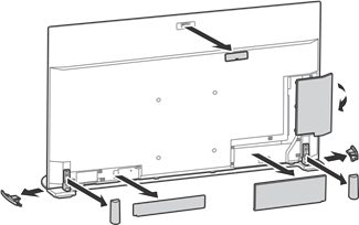 Sony - BRAVIA A95K Series - Použití volitelného nástěnného držáku – Krok 1 Použití volitelného nástěnného držáku – Krok 1