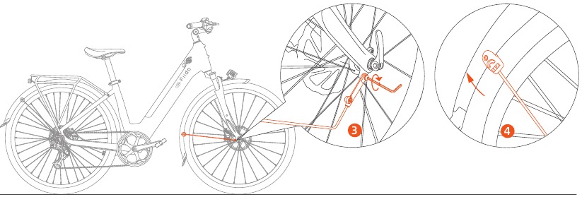 Fiido - C11 - Pasang Spatbor&Lampu Depan - Langkah 3 Pasang Spatbor&Lampu Depan - Langkah 3