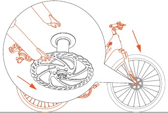 Fiido - C11 - Pasang roda depan - Langkah 1 Pasang roda depan - Langkah 1