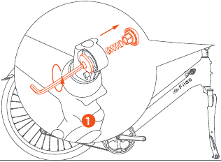 Fiido - C11 - Pasang stang - Langkah 1 Pasang stang - Langkah 1