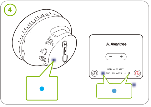 Avantree - HT41899 - Hodetelefontilkobling – metode 4 Hodetelefontilkobling – metode 4