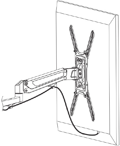 Vivo - MOUNT-G400B - Ensamblaje - Paso 10 - Utilice los clips de cable incorporados Ensamblaje - Paso 10 - Utilice los clips de cable incorporados