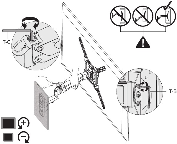 Vivo - MOUNT-G400B - Ensamblaje - Paso 9 - Ajuste la tensión del resorte de gas Ensamblaje - Paso 9 - Ajuste la tensión del resorte de gas