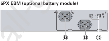 Eaton - 5PX 1500i RT2U - Takapaneelit - Osa 2 Takapaneelit - Osa 2