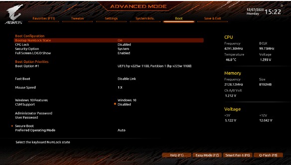 Gigabyte - B560M AORUS ELITE - Ρύθμιση BIOS - Σελίδα εκκίνησης Ρύθμιση BIOS - Σελίδα εκκίνησης