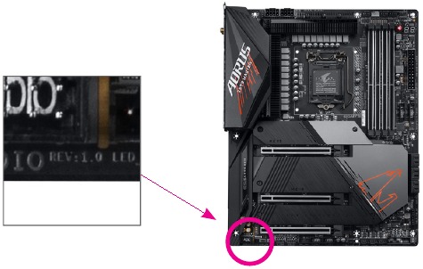 Gigabyte - B560M AORUS ELITE - Θέση αριθμού αναθεώρησης προϊόντος Θέση αριθμού αναθεώρησης προϊόντος