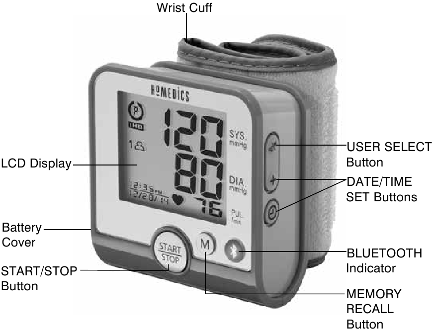 HoMedics - BPW-370BT - Жалпы көрініс - 1-бөлік Жалпы көрініс - 1-бөлік