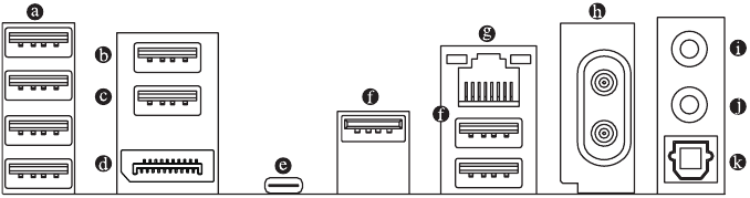 Gigabyte - Z890 GAMING X WIFI7 - Συνδέσεις πίσω πλαισίου - Βήμα 1 Συνδέσεις πίσω πλαισίου - Βήμα 1