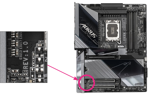 Gigabyte - Z890 GAMING X WIFI7 - Αναγνώριση της Αναθεώρησης της Μητρικής Σας Κάρτας Αναγνώριση της Αναθεώρησης της Μητρικής Σας Κάρτας