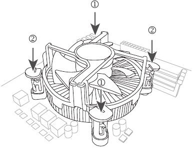 Gigabyte - Z890 GAMING X WIFI7 - Εγκατάσταση της ψύκτρας CPU Εγκατάσταση της ψύκτρας CPU