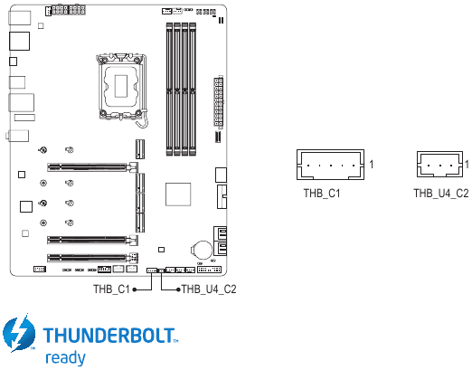 Gigabyte - Z890 GAMING X WIFI7 - Συνδετήρες πρόσθετης κάρτας Thunderbolt™ 5 Συνδετήρες πρόσθετης κάρτας Thunderbolt™ 5
