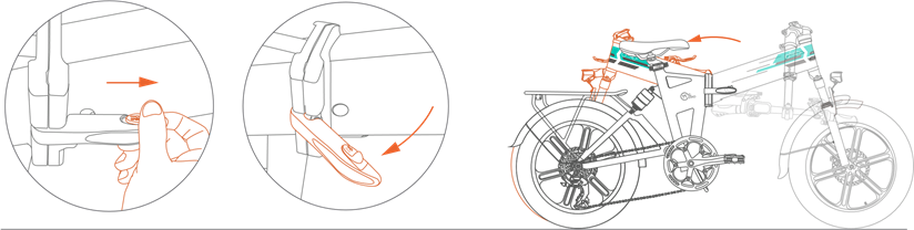 Fiido - M1 PRO - Lipat badan sepeda Lipat badan sepeda