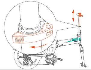 Fiido - M1 PRO - Pasang setang - Langkah 3 Pasang setang - Langkah 3