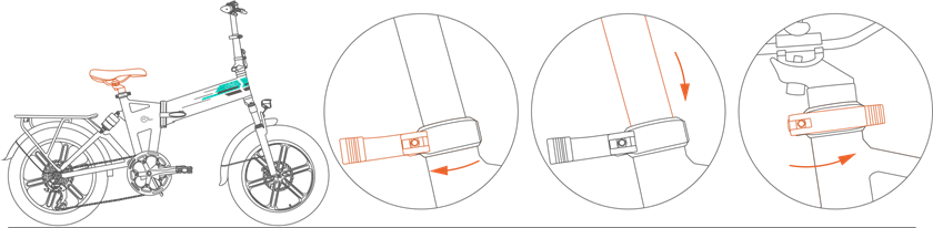 Fiido - M1 PRO - Turunkan tiang sadel Turunkan tiang sadel