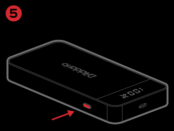 D'Addario - XPND - POUŽITÍ PŘENOSNÉHO NAPÁJECÍHO ČLÁNKU – Krok 5 POUŽITÍ PŘENOSNÉHO NAPÁJECÍHO ČLÁNKU – Krok 5