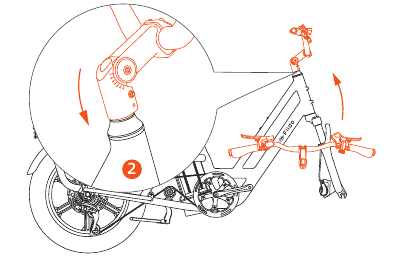 FIIDO - T2 - Pasang stang - Langkah 2 Pasang stang - Langkah 2