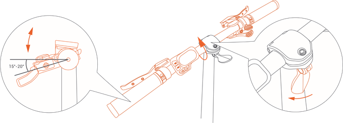 FIIDO - D11 - Pemasangan - Buka lipatan batang - Langkah 3 Pemasangan - Buka lipatan batang - Langkah 3