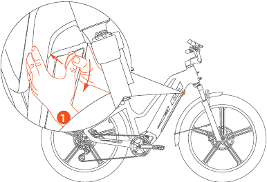 FIIDO - Titan - Panduan pemasangan - Memasukkan baterai Panduan pemasangan - Memasukkan baterai