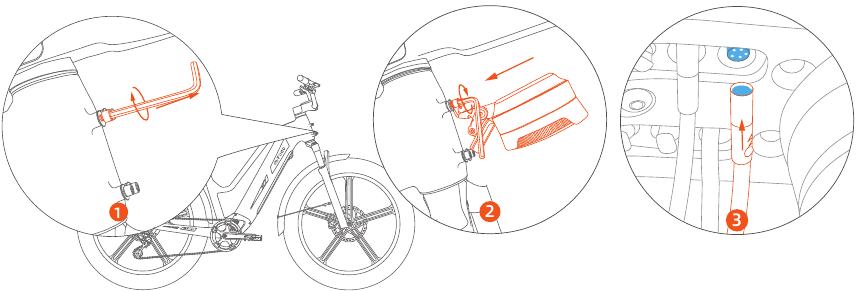 FIIDO - Titan - Panduan pemasangan - Memasang lampu depan Panduan pemasangan - Memasang lampu depan