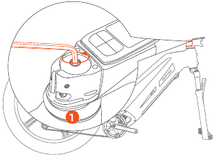 FIIDO - Titan - Memasang setang - Langkah 1 Memasang setang - Langkah 1