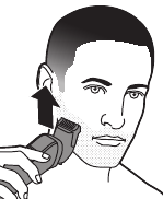 Slika uporabe nastavka za oblikovanje brade s pritrditvijo glavnika