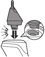 Slika pritrditve prirezovalnika za nos/uho na ročaj brivnika