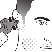 Slika prirezovanja ušesnih dlak s stranskim prirezovalnikom