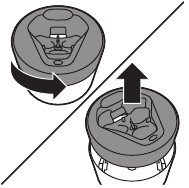 Odstranitev zgornjega dela Quick Clean Pod
