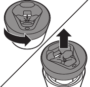 Odstranitev zgornjega dela Quick Clean Pod