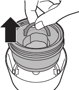 Odstranitev kartuše iz Quick Clean Pod