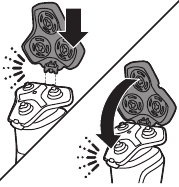 Ponovno nameščanje držala za brivno glavo