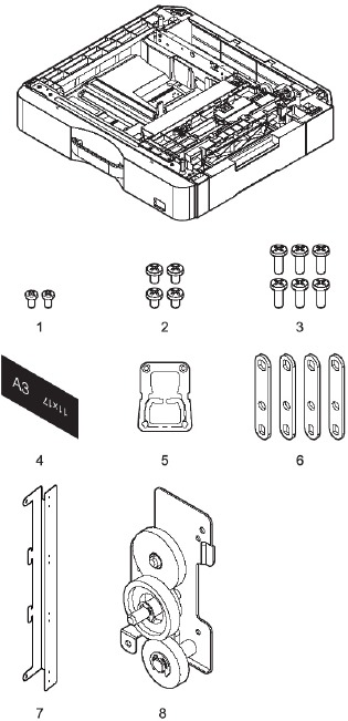 Sharp - BP-20M22 - BP-CS11/BP-DE11 - Unpacking - Step 1 BP-CS11/BP-DE11 - Unpacking - Step 1