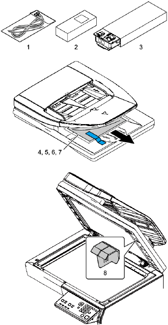Sharp - BP-20M22 - MAIN UNIT - Unpacking - Step 1 MAIN UNIT - Unpacking - Step 1