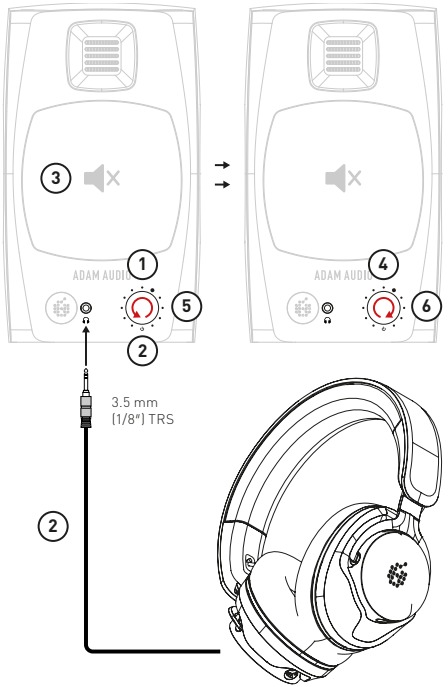 ADAM Audio - D3V - ANSCHLÜSSE - Kopfhöreranschluss ANSCHLÜSSE - Kopfhöreranschluss