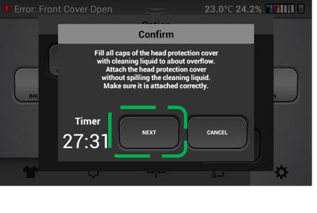 Ricoh - Ri 1000 - Nozzle Strong Maintenance - Step 17 Nozzle Strong Maintenance - Step 17