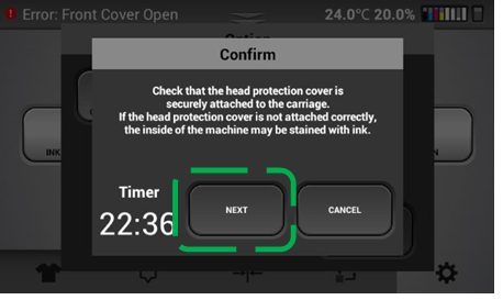 Ricoh - Ri 1000 - Nozzle Strong Maintenance - Step 18 Nozzle Strong Maintenance - Step 18